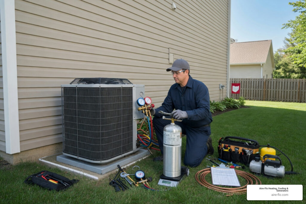 freon leak in air conditioning unit